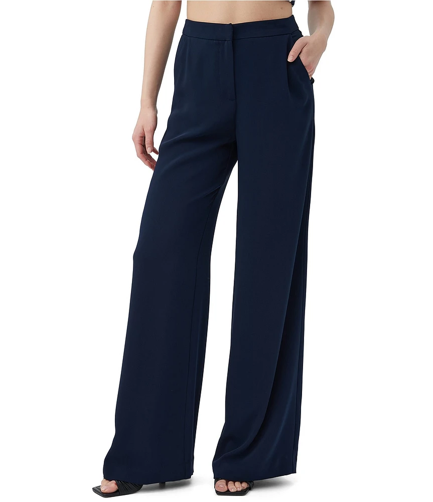 Trina Turk Verity Georgette High Waist Straight Pant