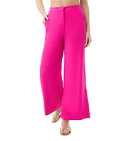 Trina Turk Verity Georgette Mid-Rise Wide Leg Ankle Pants