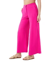 Trina Turk Verity Georgette Mid-Rise Wide Leg Ankle Pants