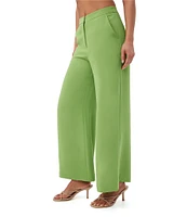 Trina Turk Verity Georgette Mid-Rise Wide Leg Ankle Pants