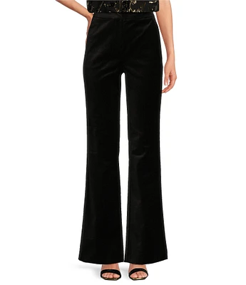 Trina Turk Westport Velveteen Straight Kick-Flare Pant