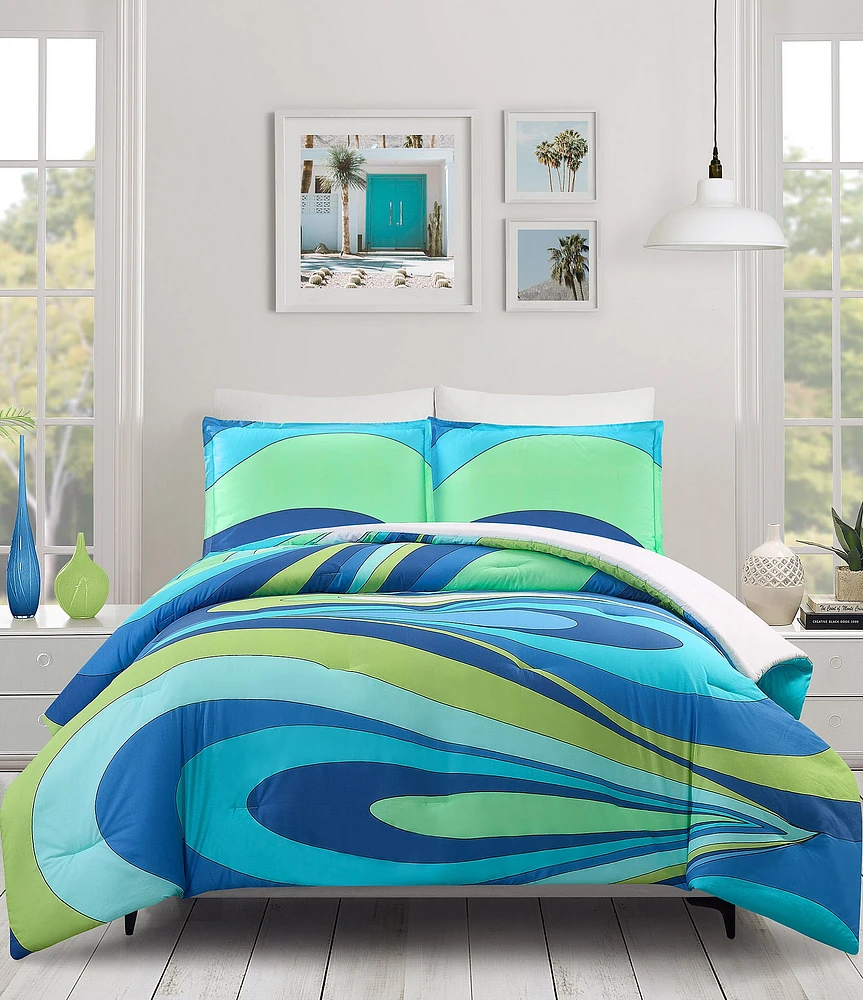 Trina Turk Wynwood Wave Print Comforter Mini Set