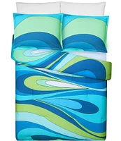 Trina Turk Wynwood Wave Print Comforter Mini Set