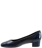 Trotters Daisy Leather Patent Cap Toe Pumps