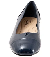 Trotters Daisy Leather Patent Cap Toe Pumps