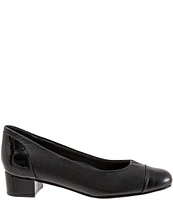 Trotters Daisy Leather Patent Cap Toe Pumps