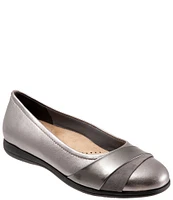 Trotters Danni Leather And Suede Flats