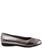 Trotters Danni Leather And Suede Flats