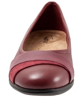 Trotters Danni Leather And Suede Flats