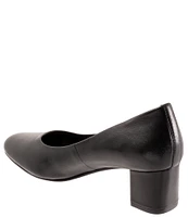 Trotters Daria Leather Block Heel Pumps