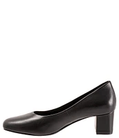 Trotters Daria Leather Block Heel Pumps