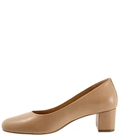 Trotters Daria Leather Block Heel Pumps