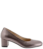 Trotters Daria Leather Block Heel Pumps