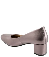 Trotters Daria Leather Block Heel Pumps