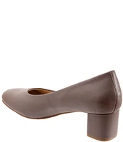 Trotters Daria Leather Block Heel Pumps