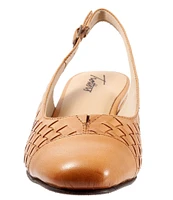 Trotters Dea Woven Leather Slingback Pumps