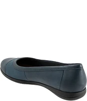 Trotters Delmara Nubuck Suede Cap Toe Slip On Flats