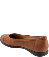 Trotters Delmara Nubuck Suede Cap Toe Slip On Flats