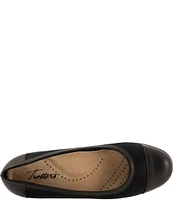 Trotters Delmara Nubuck Suede Cap Toe Slip On Flats