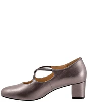 Trotters Demi Leather Cross Band Pumps