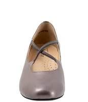 Trotters Demi Leather Cross Band Pumps