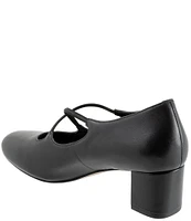 Trotters Demi Leather Cross Band Pumps