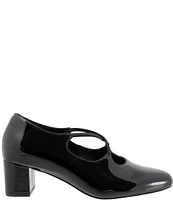 Trotters Demi Patent Leather Cross Band Pumps