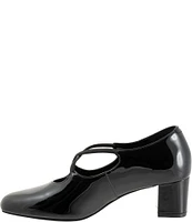 Trotters Demi Patent Leather Cross Band Pumps