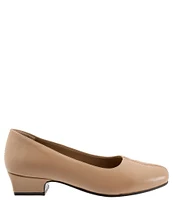 Trotters Doris Leather Block Heel Pumps