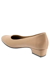 Trotters Doris Leather Block Heel Pumps