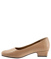 Trotters Doris Leather Block Heel Pumps