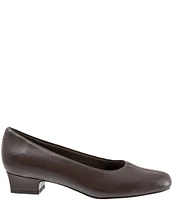 Trotters Doris Leather Block Heel Pumps