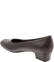 Trotters Doris Leather Block Heel Pumps