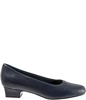 Trotters Doris Leather Block Heel Pumps