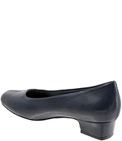 Trotters Doris Leather Block Heel Pumps