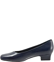 Trotters Doris Leather Block Heel Pumps