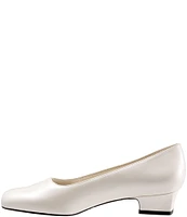 Trotters Doris Leather Block Heel Pumps