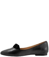 Trotters Elsie Leather Ruffle Flats