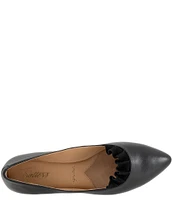 Trotters Elsie Leather Ruffle Flats