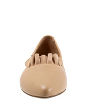 Trotters Elsie Leather Ruffle Flats