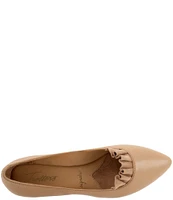 Trotters Elsie Leather Ruffle Flats