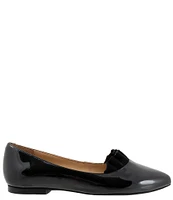 Trotters Elsie Patent Leather Ruffle Flats