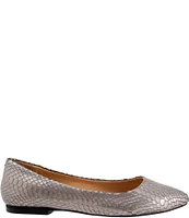 Trotters Estee Metallic Snake Print Flats