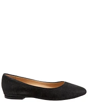 Trotters Estee Nubuck Leather Pointed Toe Ballet Flats