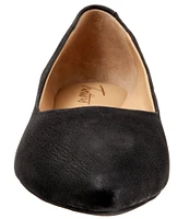 Trotters Estee Nubuck Leather Pointed Toe Ballet Flats