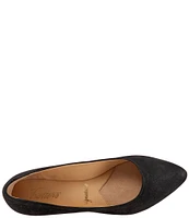 Trotters Estee Nubuck Leather Pointed Toe Ballet Flats