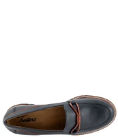 Trotters Fiora Leather Lug Sole Loafers