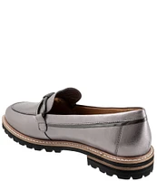 Trotters Fiora Leather Lug Sole Loafers