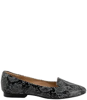 Trotters Harlowe Snake Print Leather Flats