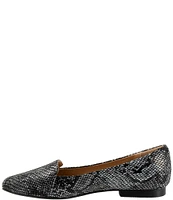 Trotters Harlowe Snake Print Leather Flats